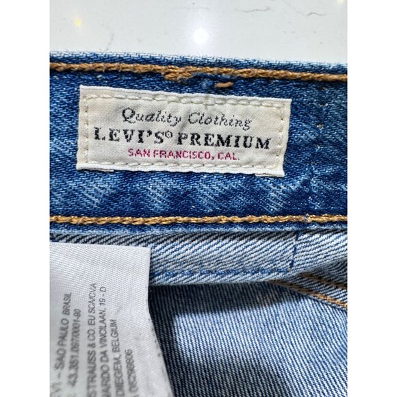 Levi's premium 501 100% cotton button fly medium wash jeans women's size 25x30 - Picture 10 of 10